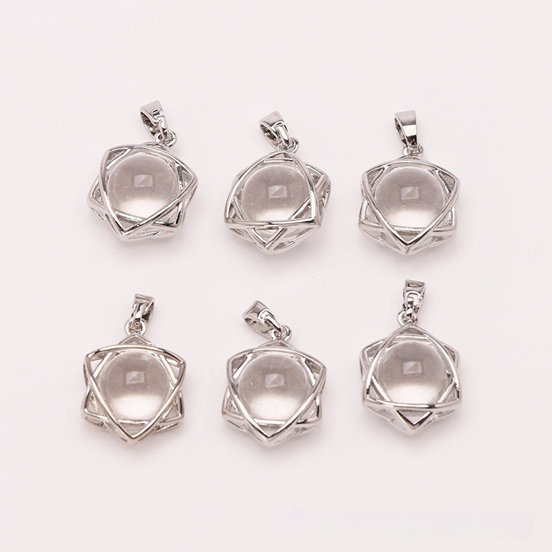 Crystal Aventurine Agate Star Pendant Beads