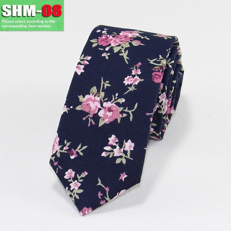 Narrow Casual Patterned Tie For Men