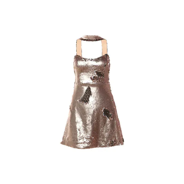 Vintage Short Halter Dress for Confident Women