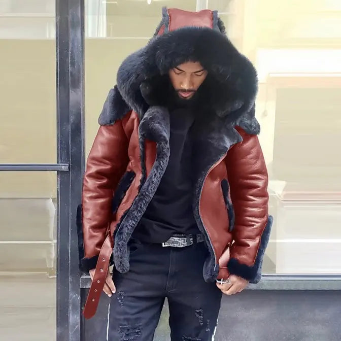 Style Loft Collection LoftStyleElite Sam Brown & Co. Lhasa Vegan Shearling Hooded Jacket