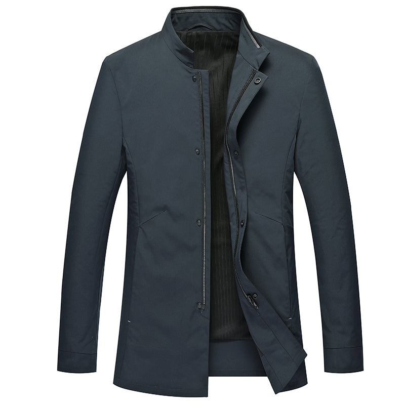 Men's Stand-Up Collar Business Casual Windbreaker Jacket