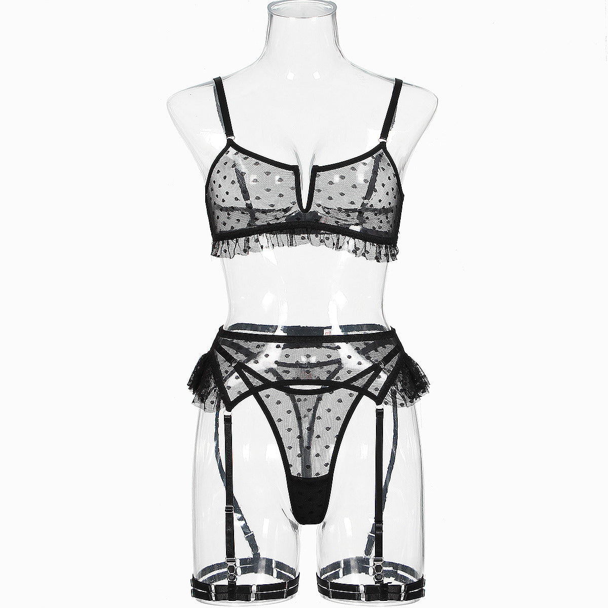 Ruffled Garter Leg Circle Four-piece Set