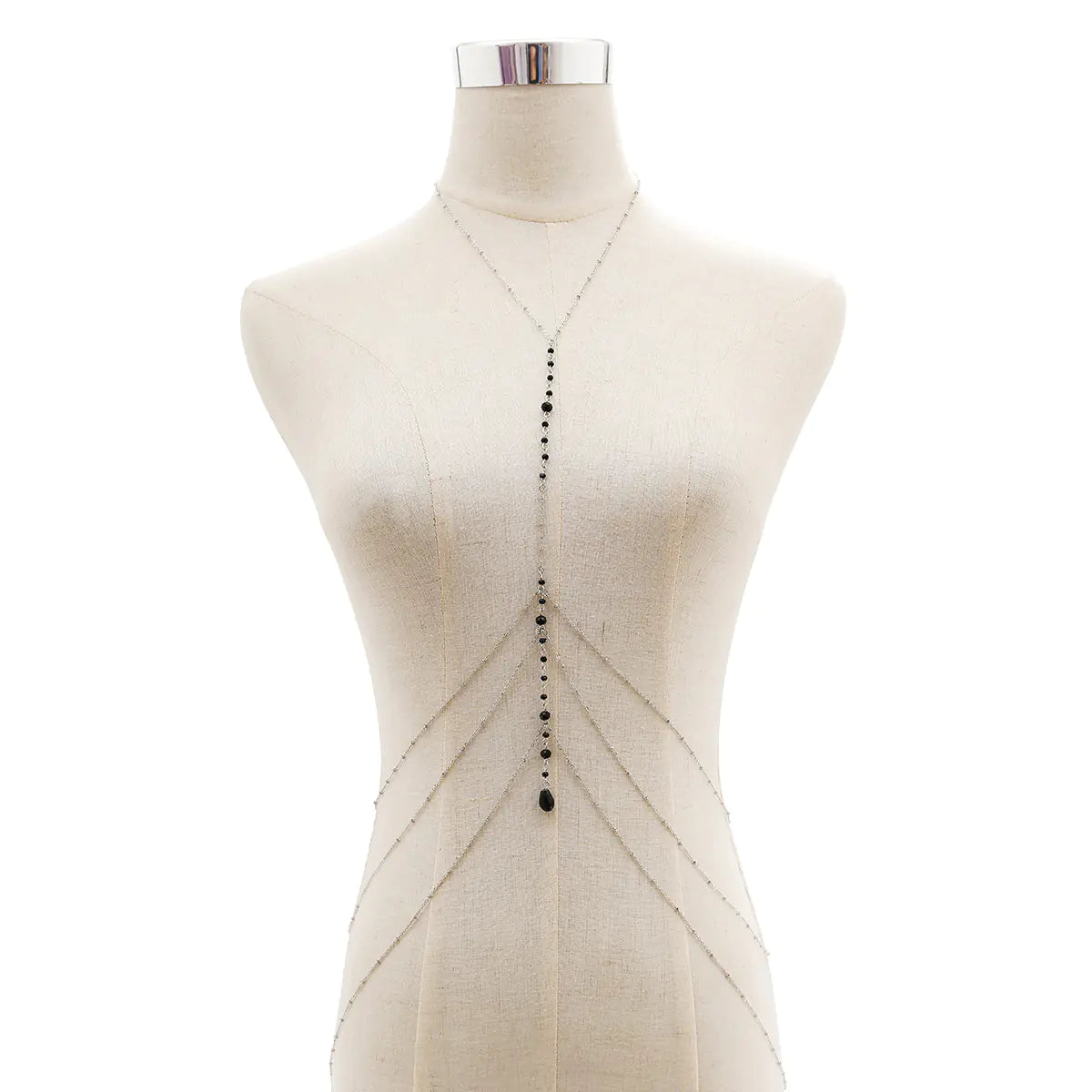 Style Loft Collection Black Crystal Body Necklace