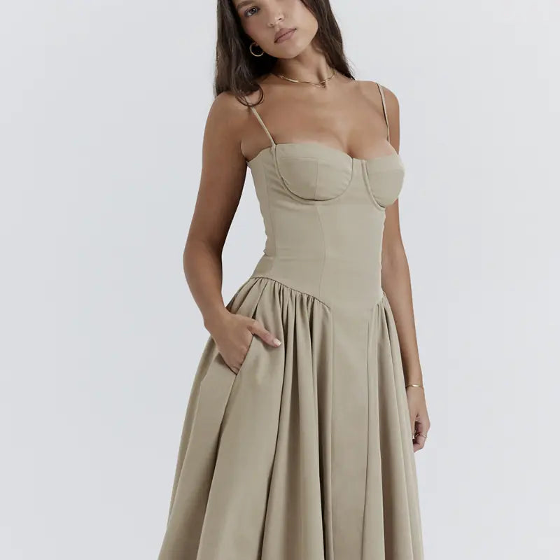 Style Loft Collection Autumn On The Coast Of Anafi Strap Dress