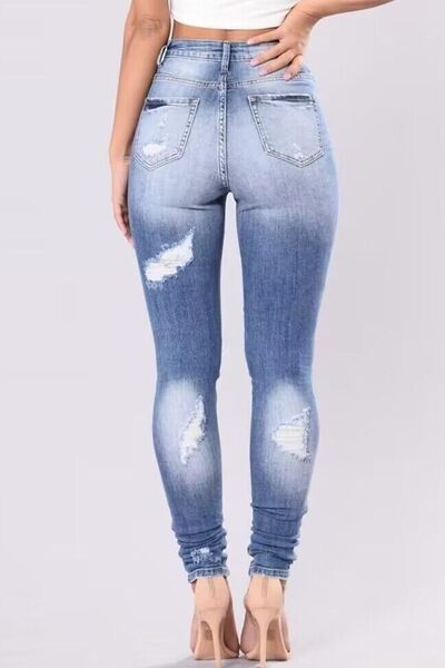 Full Size Distressed Skinny Jeans