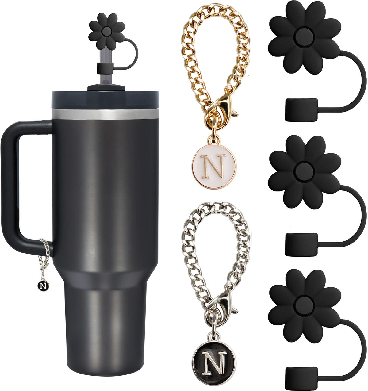 Tumbler Letter Handle Charms - 5PCS