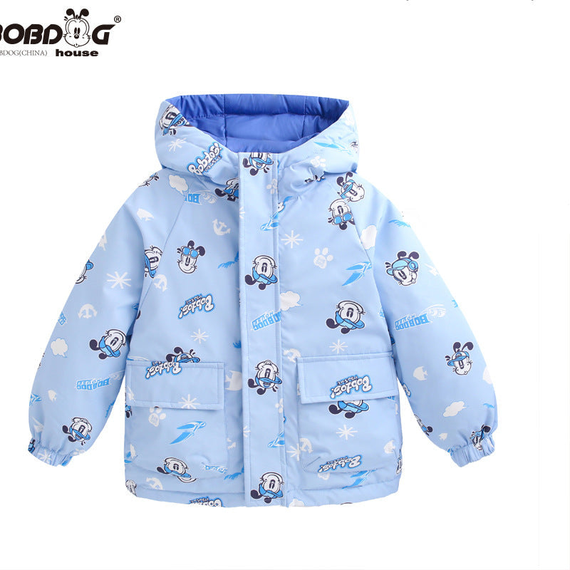 Babu Bean Reversible Down Jacket for Kids Winter Outerwear
