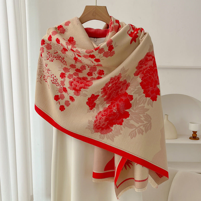 Retro High Sense Artificial Cashmere Scarf