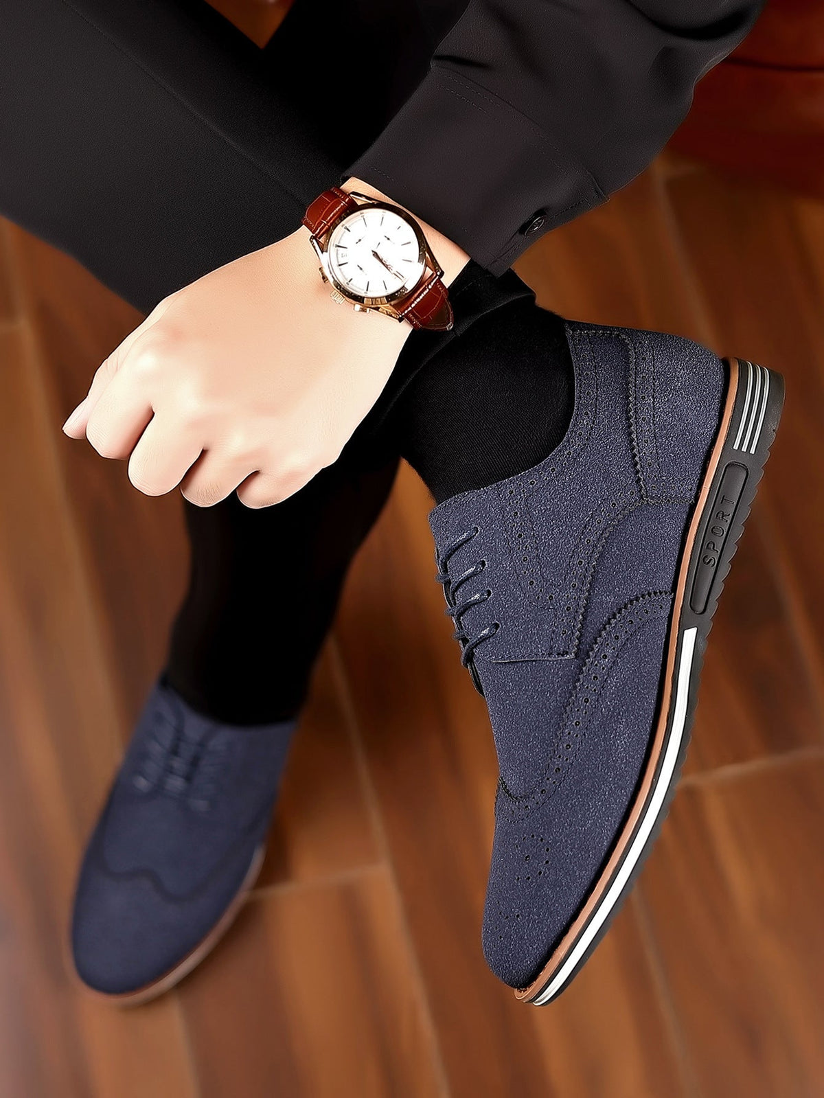 New Men's Casual Matte Low-top Suede Leather Shoes