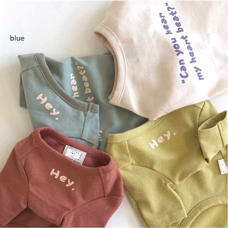 Casual Simple Printed T-Shirt for Pets