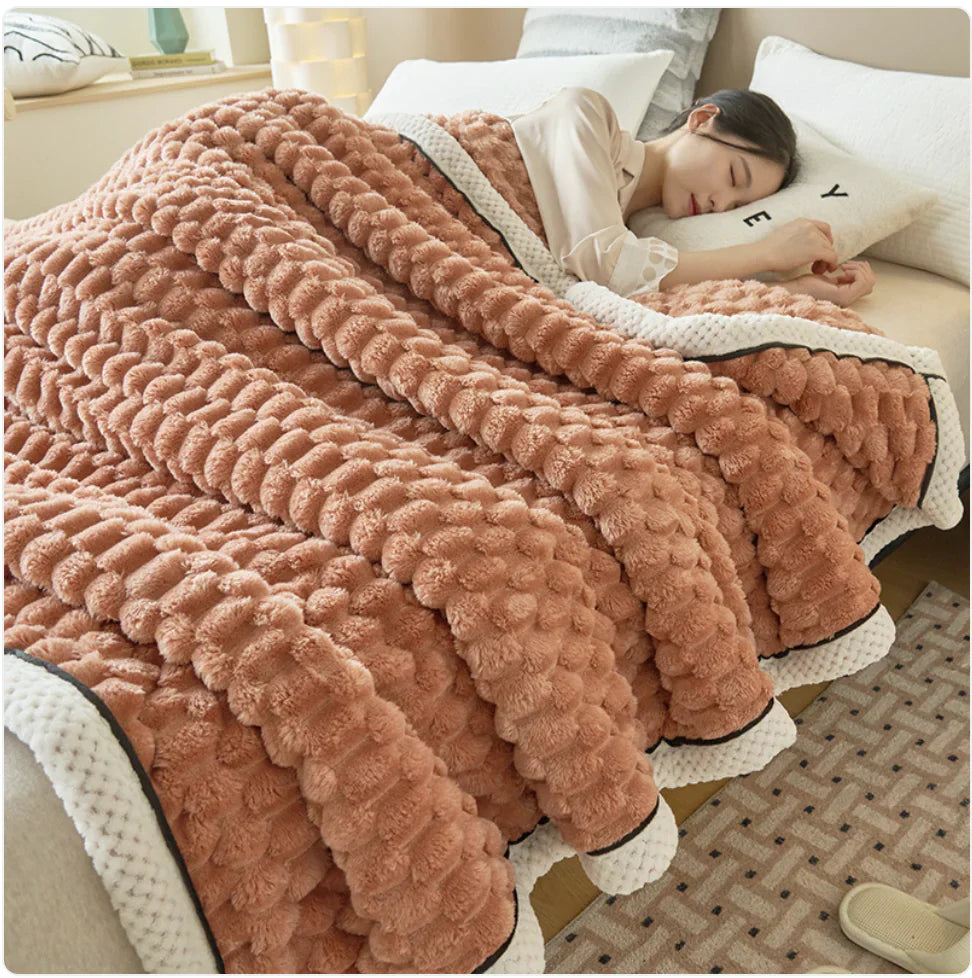 Style Loft Collection Ultra-Plush Coral Flannel Insulated Thermal Blanket