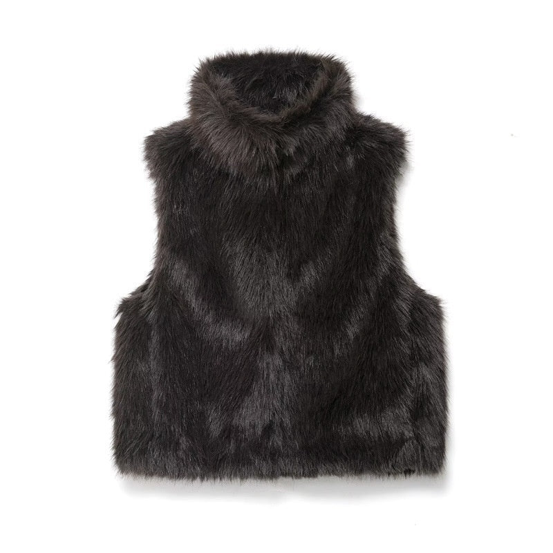 Women's Fashionable Loose Casual Faux Fur Vest
