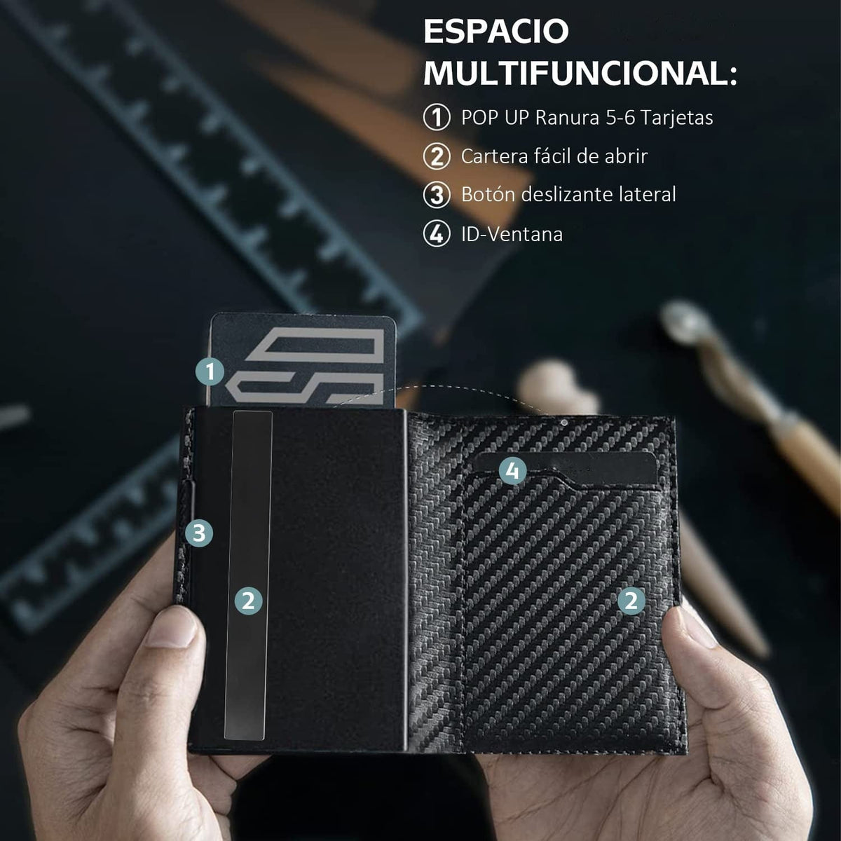 Carbon Fiber Anti-theft Wallet Large Capacity
