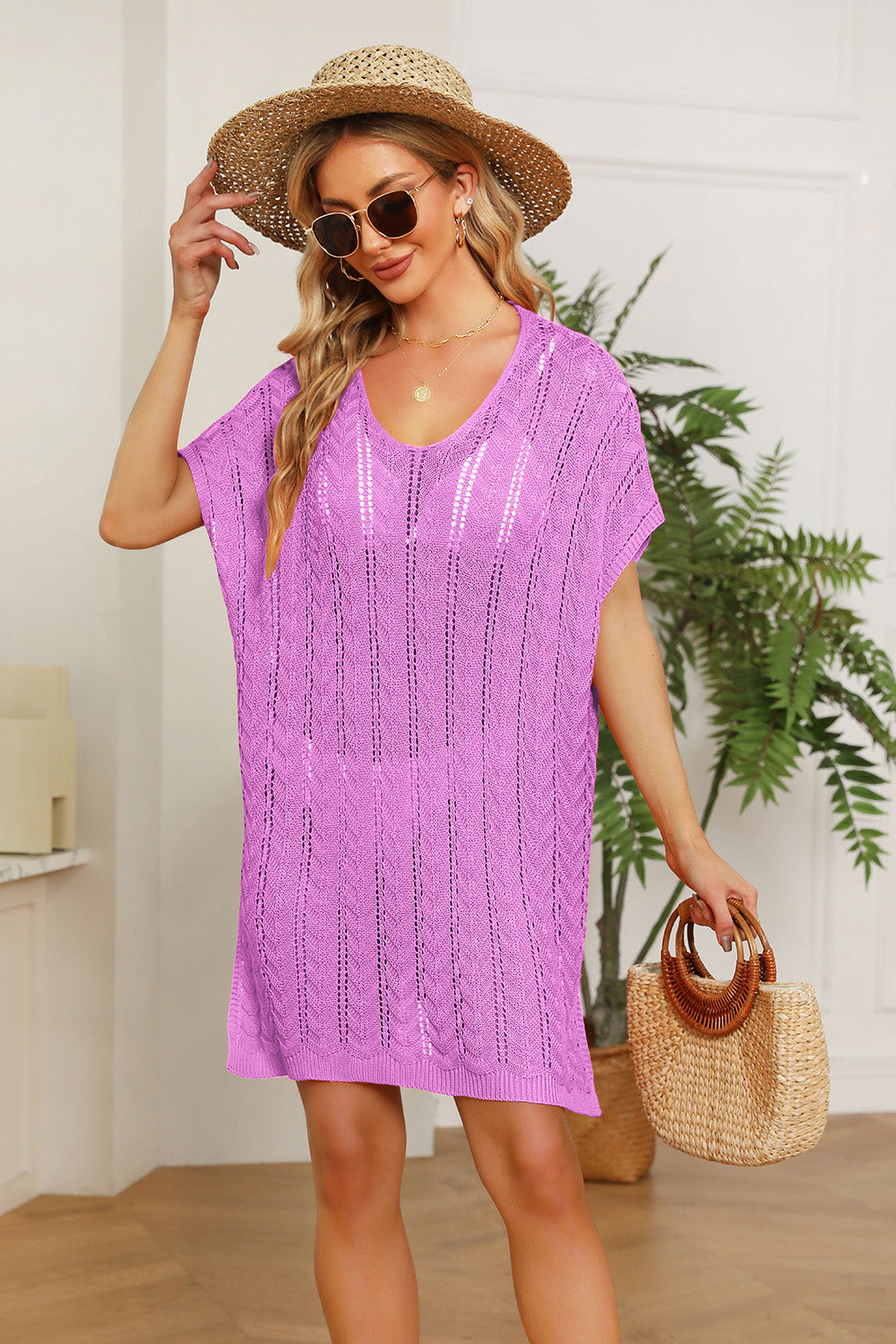 Sheer Knit Beach Cover Up