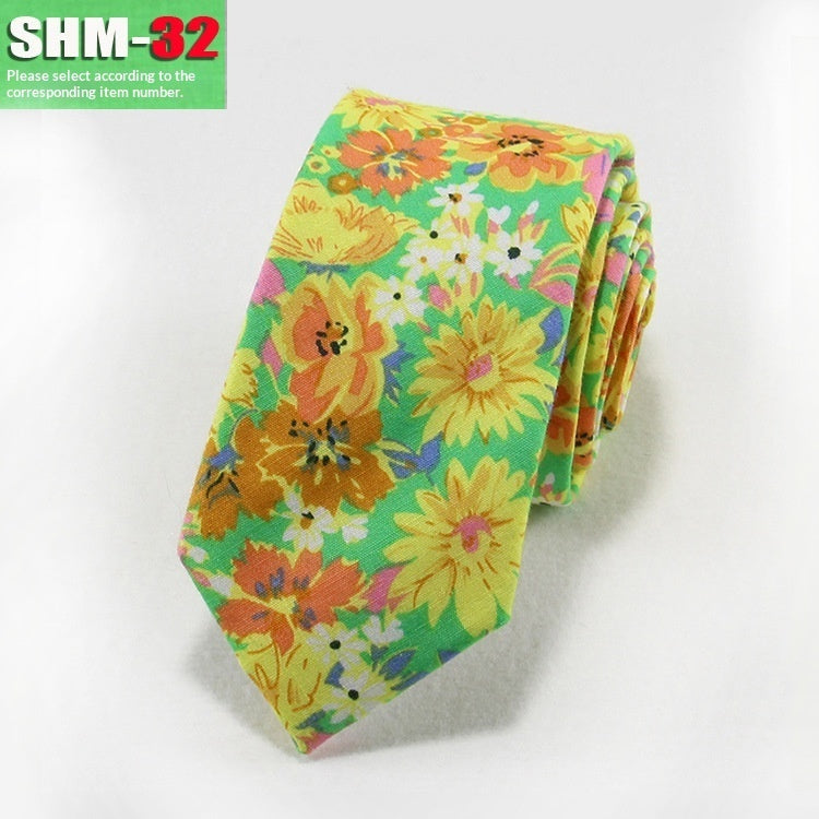 Narrow Casual Patterned Tie For Men