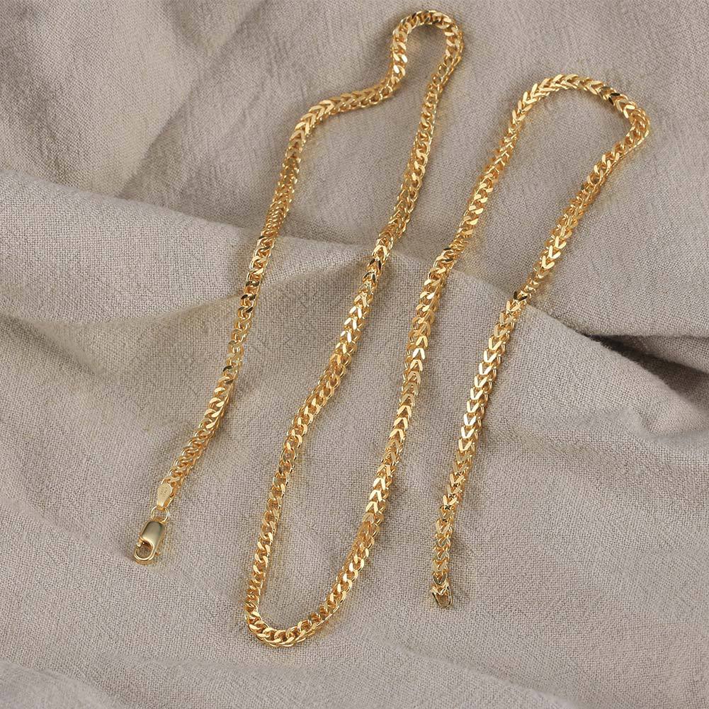 S925 Sterling Silver Franco Chain Necklace Without Pendants