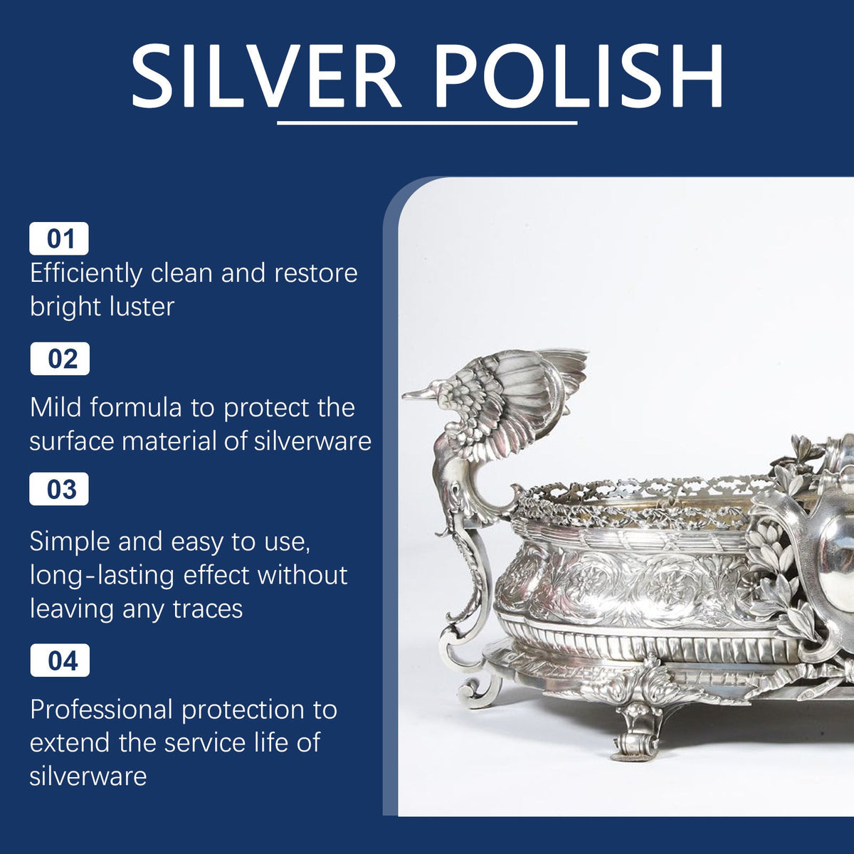Jakehoe Silver Polishing Agent For Silver Jewelry Cleaning Stains, Daily Maintenance, Polishing, And Refurbishing Cleaner
