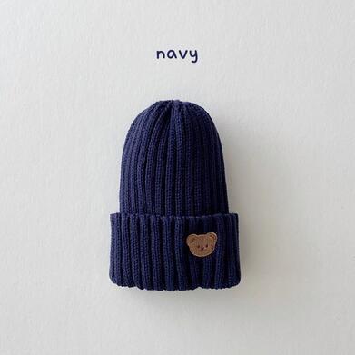 Baby Toddler Ribbed Knit Smile Face Beanie "LOVE SMILE"
