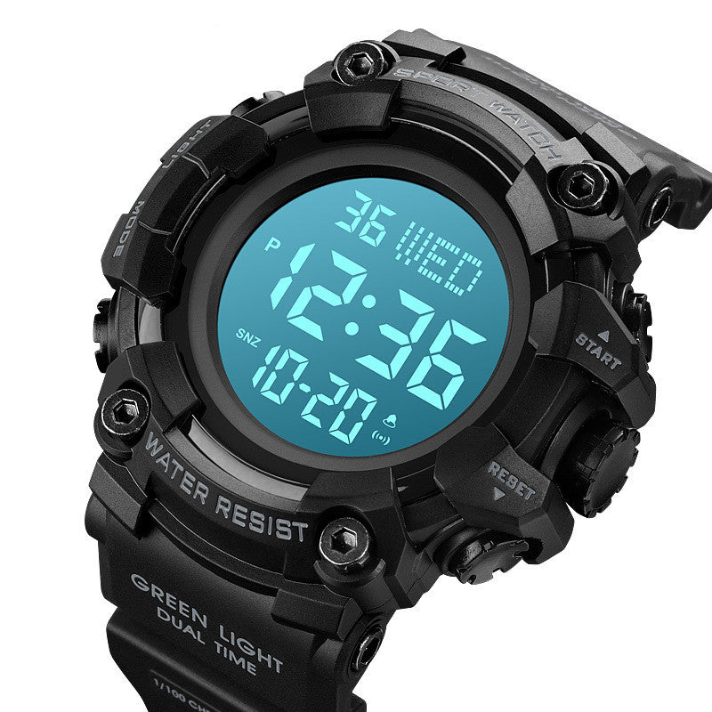 Fashion Large Dial Watch For Male Students Trendy Waterproof