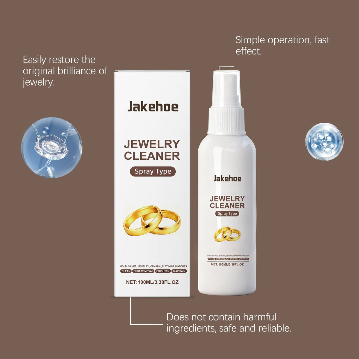 Jewelry Surface Decontamination Cleaning And Polishing Maintenance Cleaner