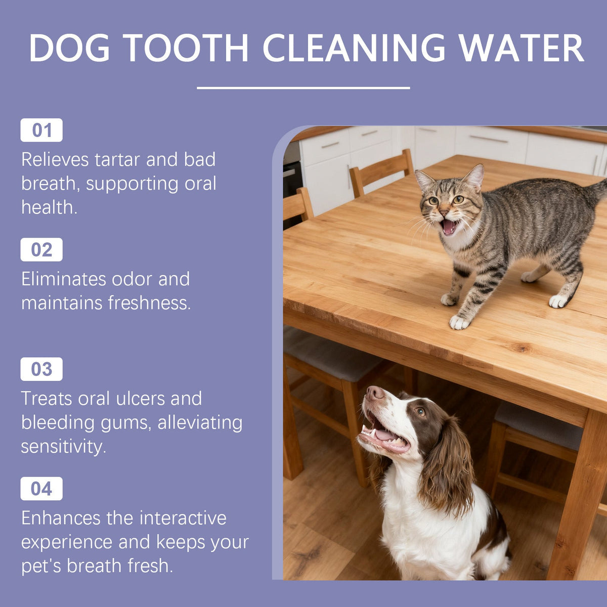 Gently Cares For Your Pets Oral Hygiene, Cleaning Tartar And Controlling Bad Breath
