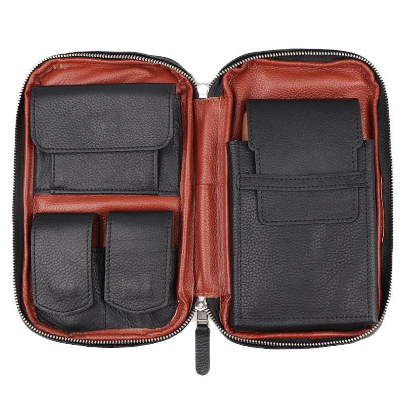 Portable Leather Cigar Travel Case