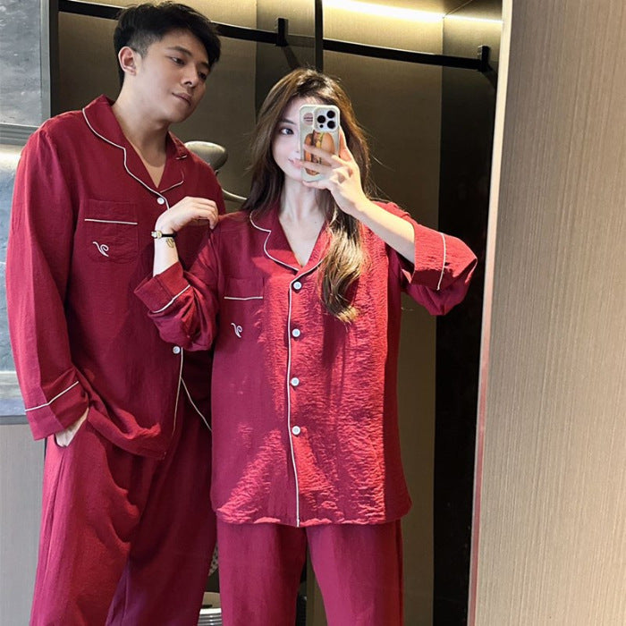 V Couple Pajamas Men's And Women's Leisure Wear