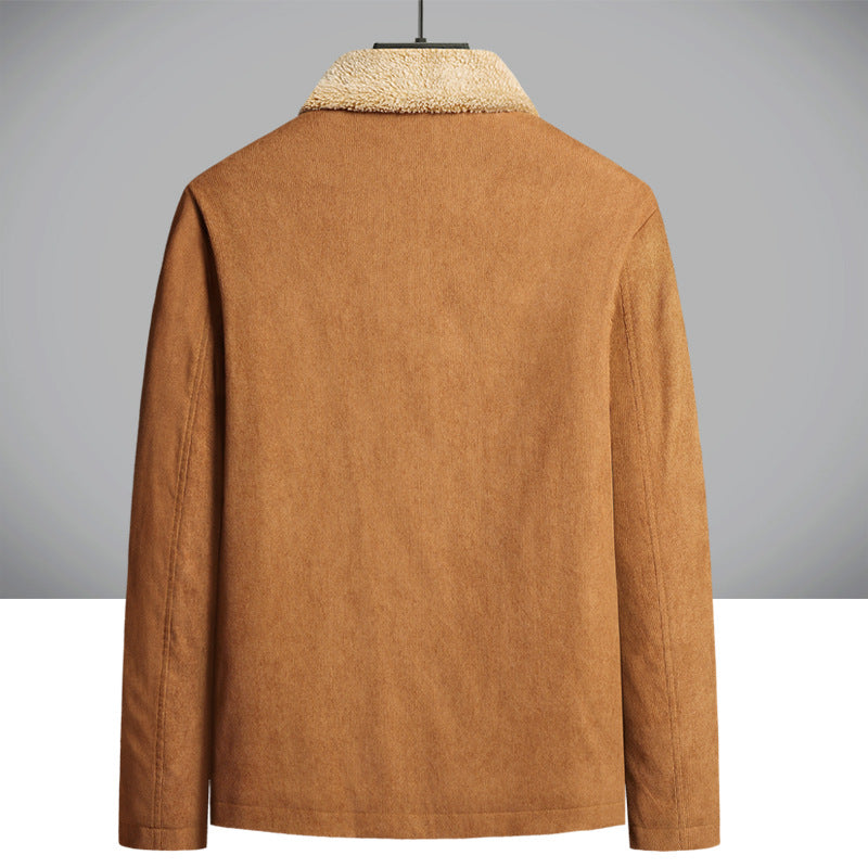 Men's Corduroy Jacket with Thick Cotton Lining