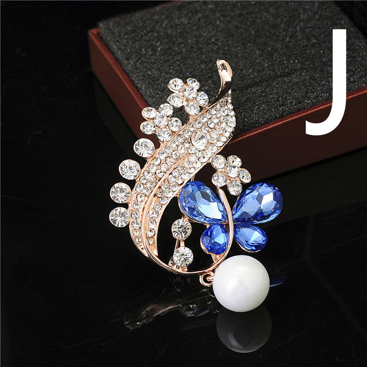Ladies Zircon Brooch Dress Jacket Accessories