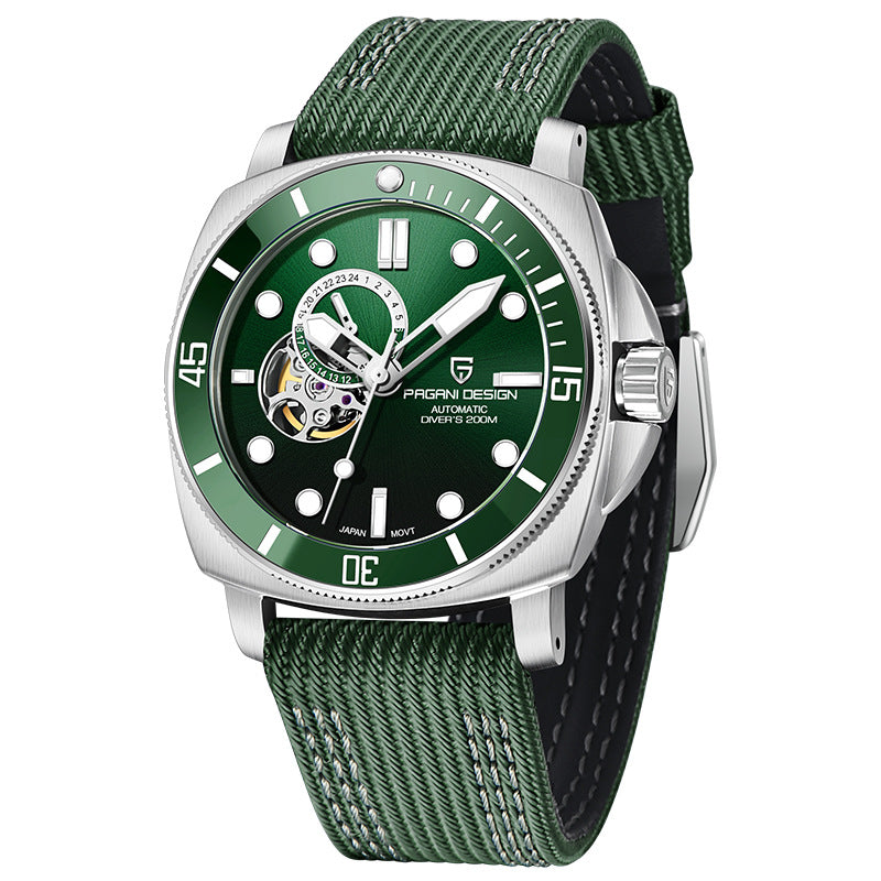 Fully Automatic Mechanical Watch With Luminous Display And Water Resistance For Men