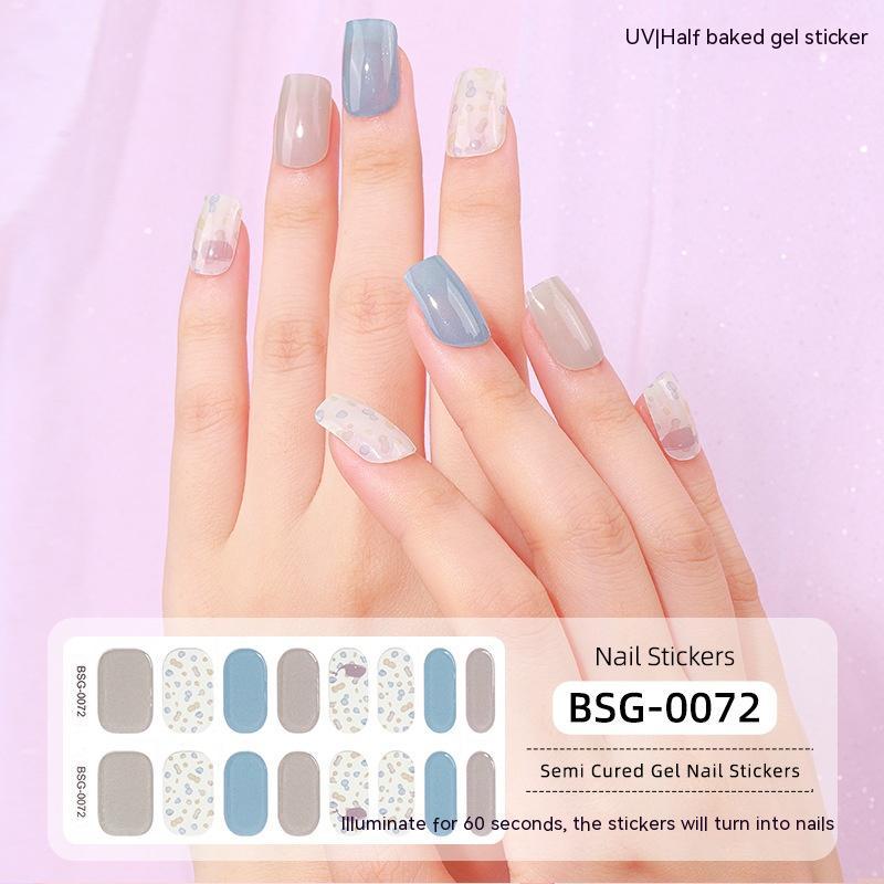 Semi-cured Nail Stickers Gel 3d Bronzing UV Nail Nail Stickers Paper