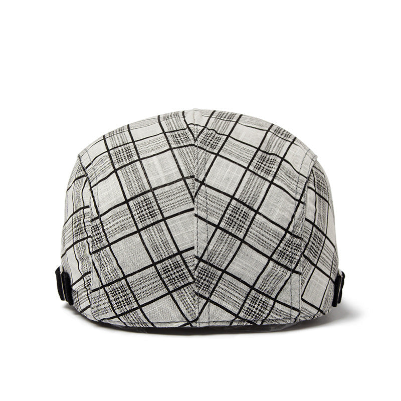 Mens Lightweight Summer Plaid Beret