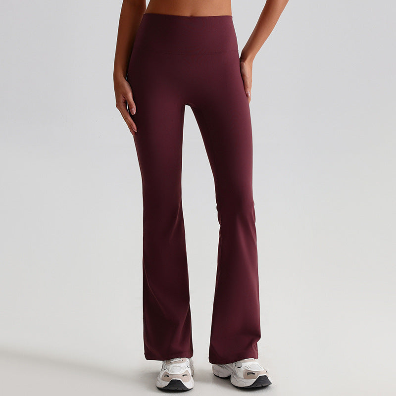 Wide-leg Bell-bottoms Tight Nude Feel Hip Raise Yoga Pants