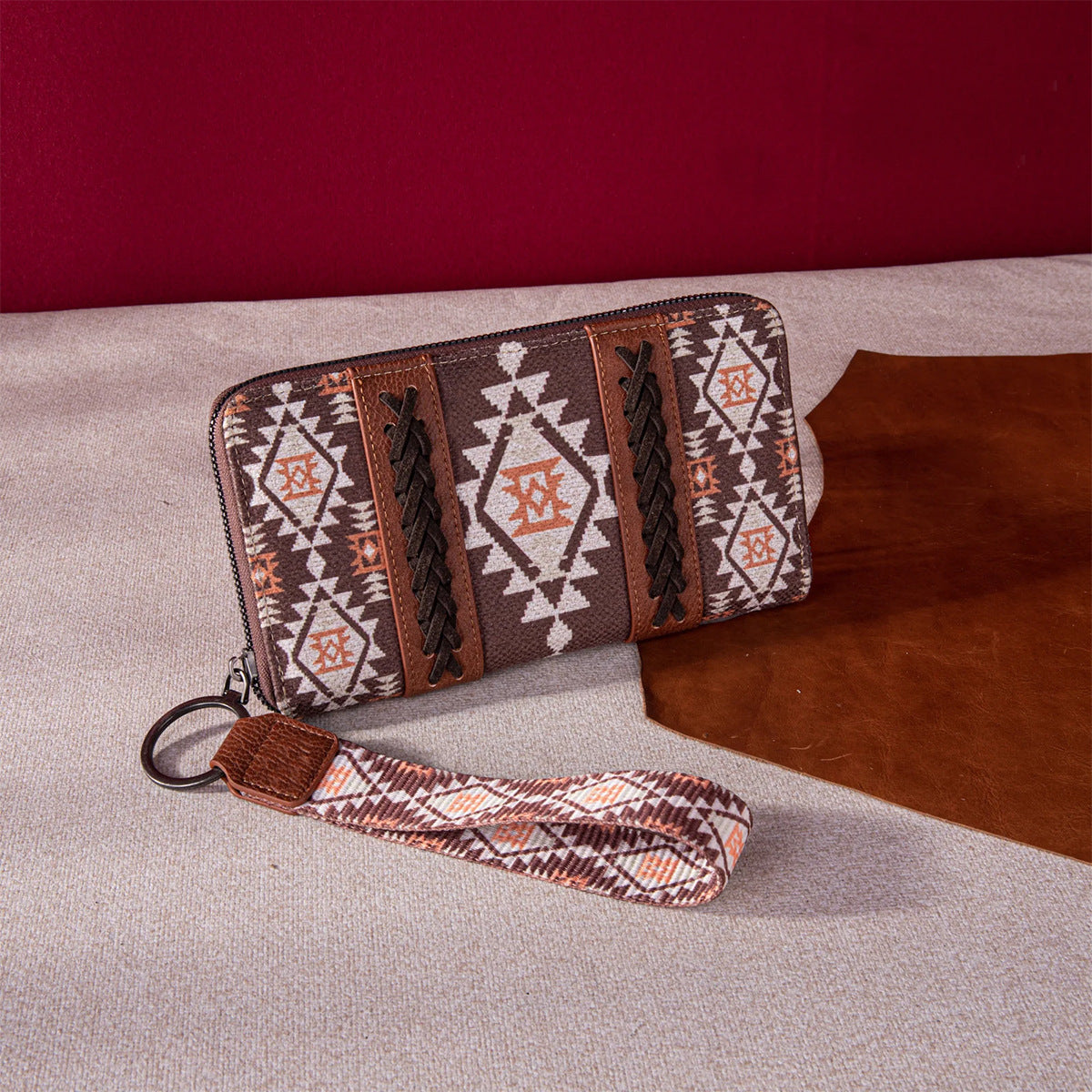 Bohemian Hand-carry Wallet Vintage Print