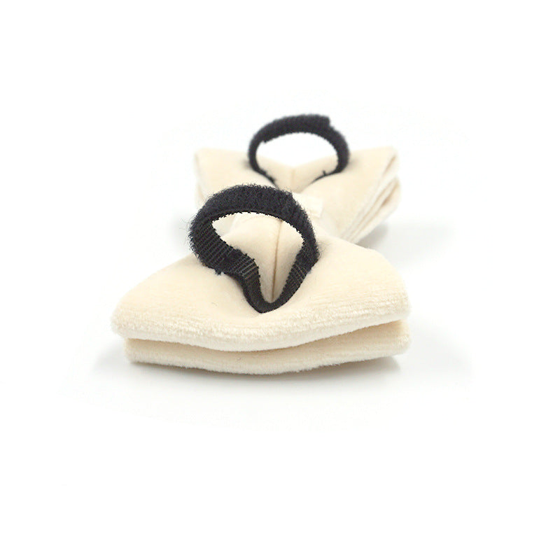 Cream Tufted Dog Collar Gold Buckle