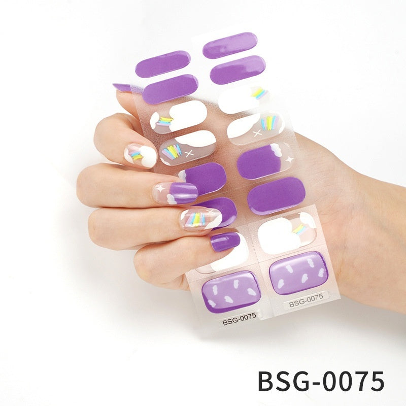 Semi-cured Nail Stickers Gel 3d Bronzing UV Nail Nail Stickers Paper