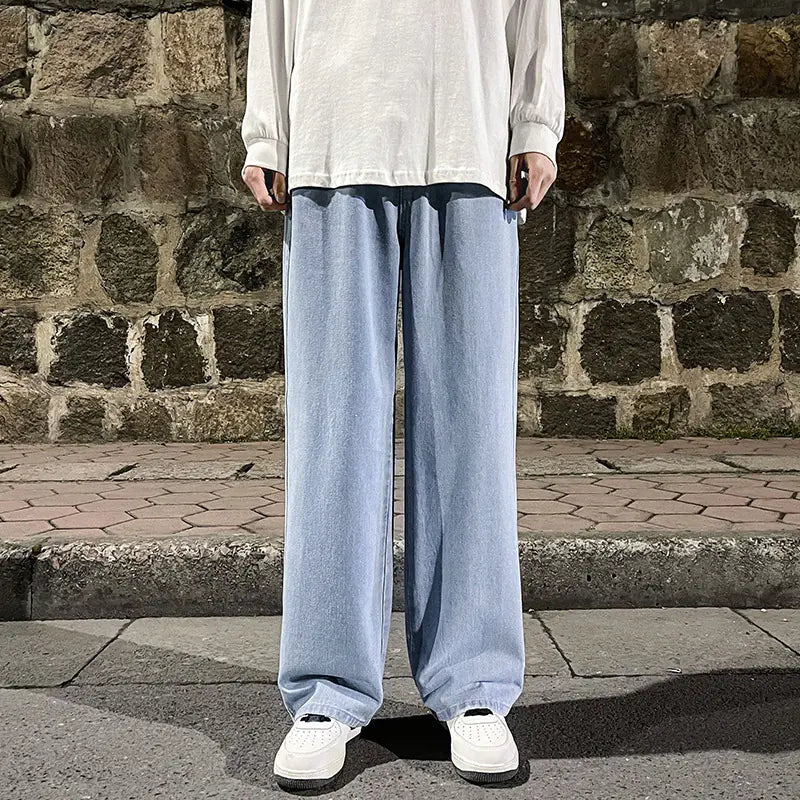 Style Loft Collection Like It Or Love It Loose Fit Denim Wide-Leg Pants
