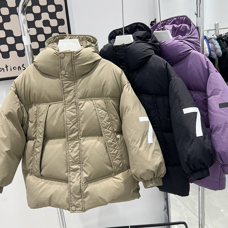 Children's Thickened Down Jacket with Hood for Winter