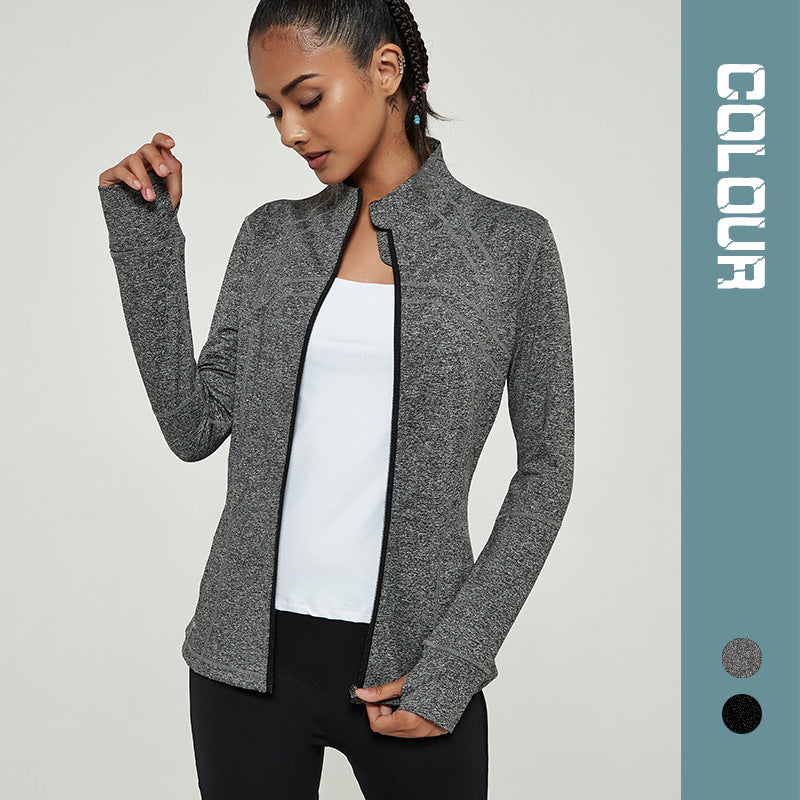 New Yoga Fitness Long Sleeve Stretch Top & Jacket