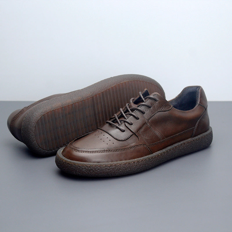 Men's Vintage Low Top Leather Sneakers