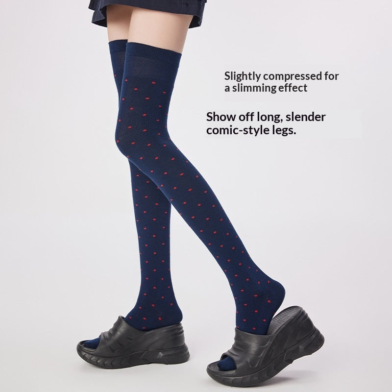 Women's Knee-high Casual Polka-dot Stockings