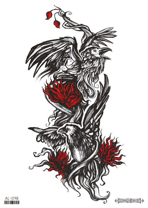Waterproof Temporary Robotic Tattoo Stickers Fox Freak Peony Old School Louts Flower Flash Tattoos Female Body Art Fake Tatoo Men