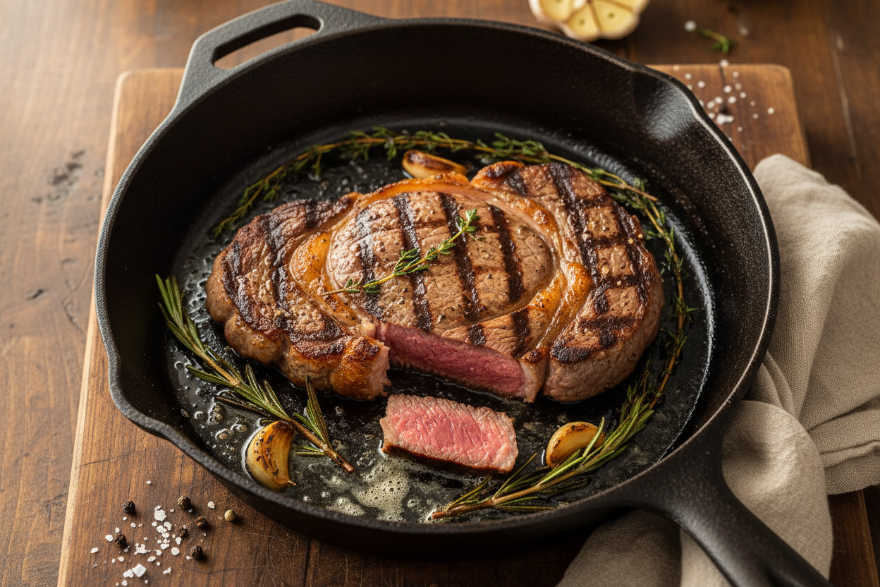 Perfect Cast Iron Skillet Steak Recipe - Digital Download