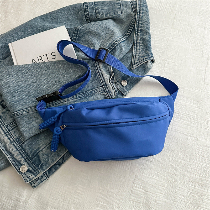 Crossbody bag women's casual bag canvas bag waist bag trendy sports chest bag