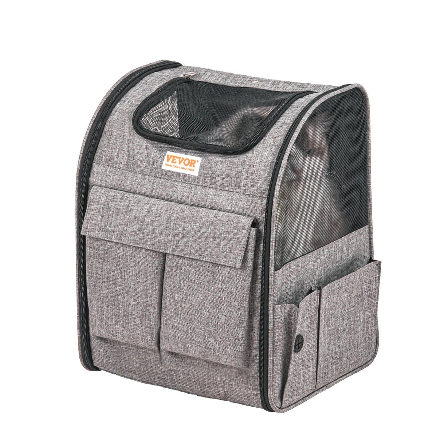 Rolling Pet Carrier Backpack with Removable Wheels for Under 18LBS, Large Soft Sided Wheeled Dog Carrier Cat Travel Carrier Airline Approved for Small Dogs and Medium Cats with Upgraded Wheels