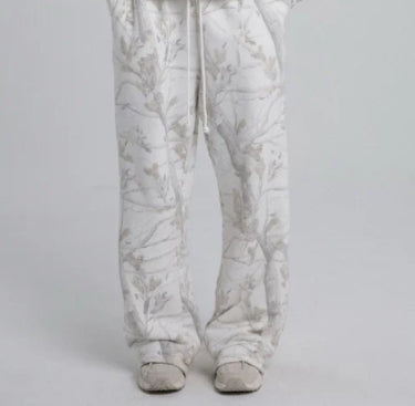 Autumn Winter Two Piece Sets Women Camouflage Hoodie Maple Leaf Print Sweatshirt Suit Sports Hoodie Sportswear