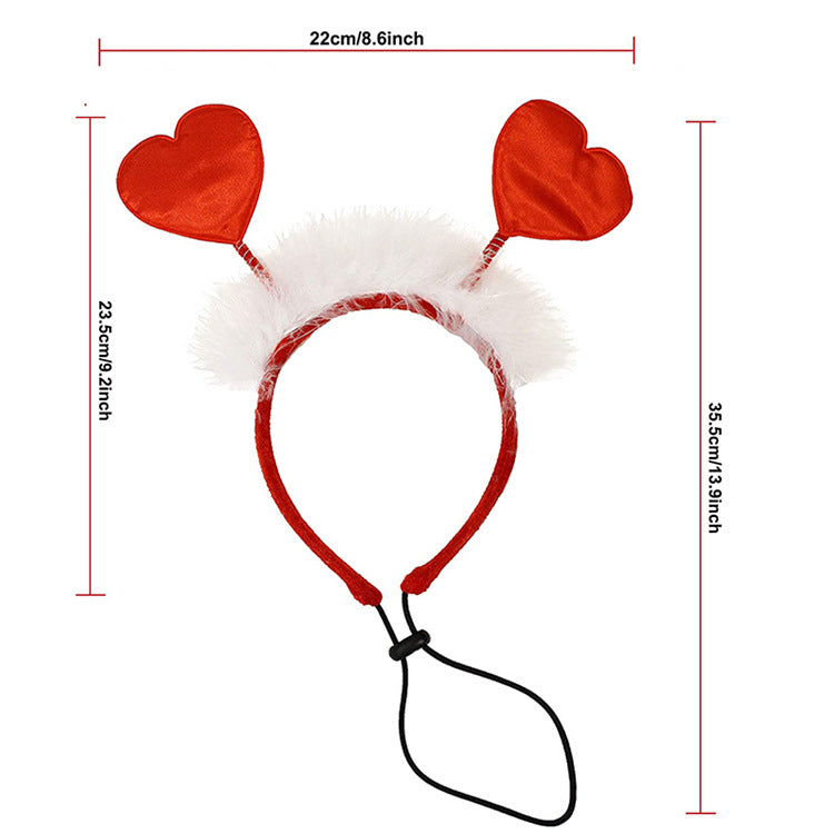 Pets Valentine's Day Decoration Pet Scar Valentine's Day Hairband Dog Party Decoration Prop Dog Accessories Pet Products