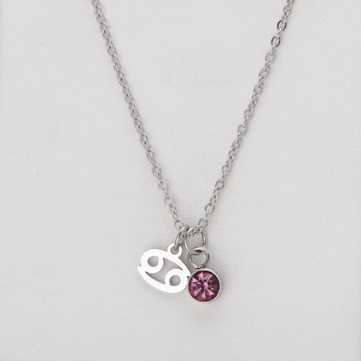 Western Birthstone Necklace With 12 Zodiac Gemstone Pendants