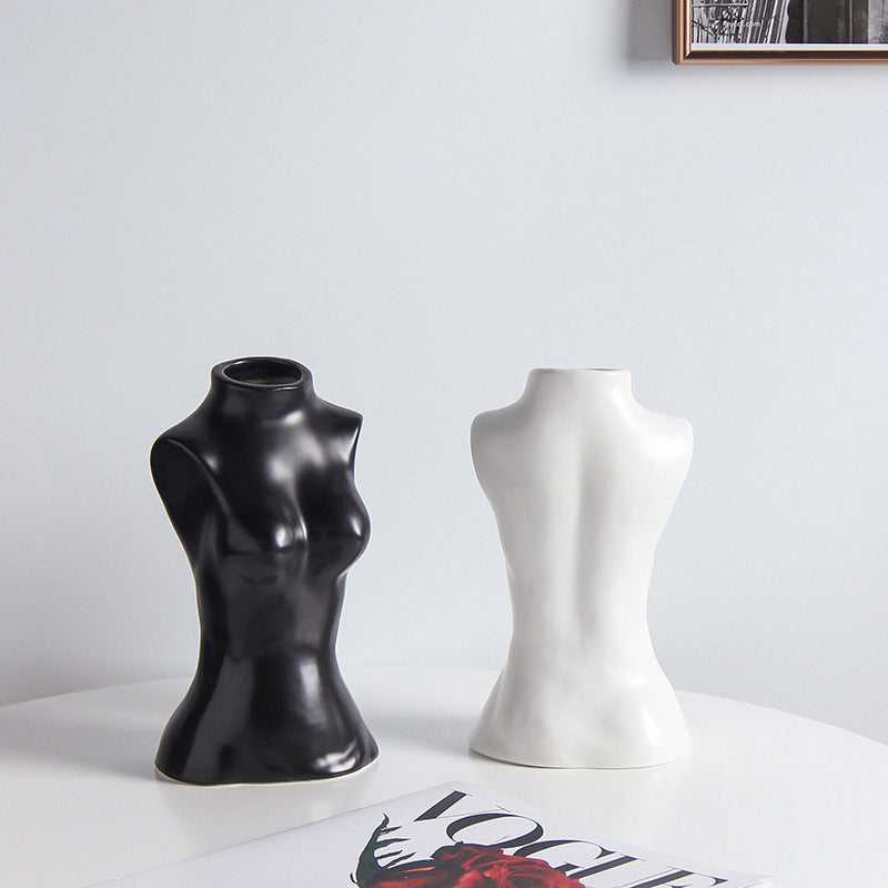 Creative Vase Ceramic Art Female Human Body Sculptured Ornaments