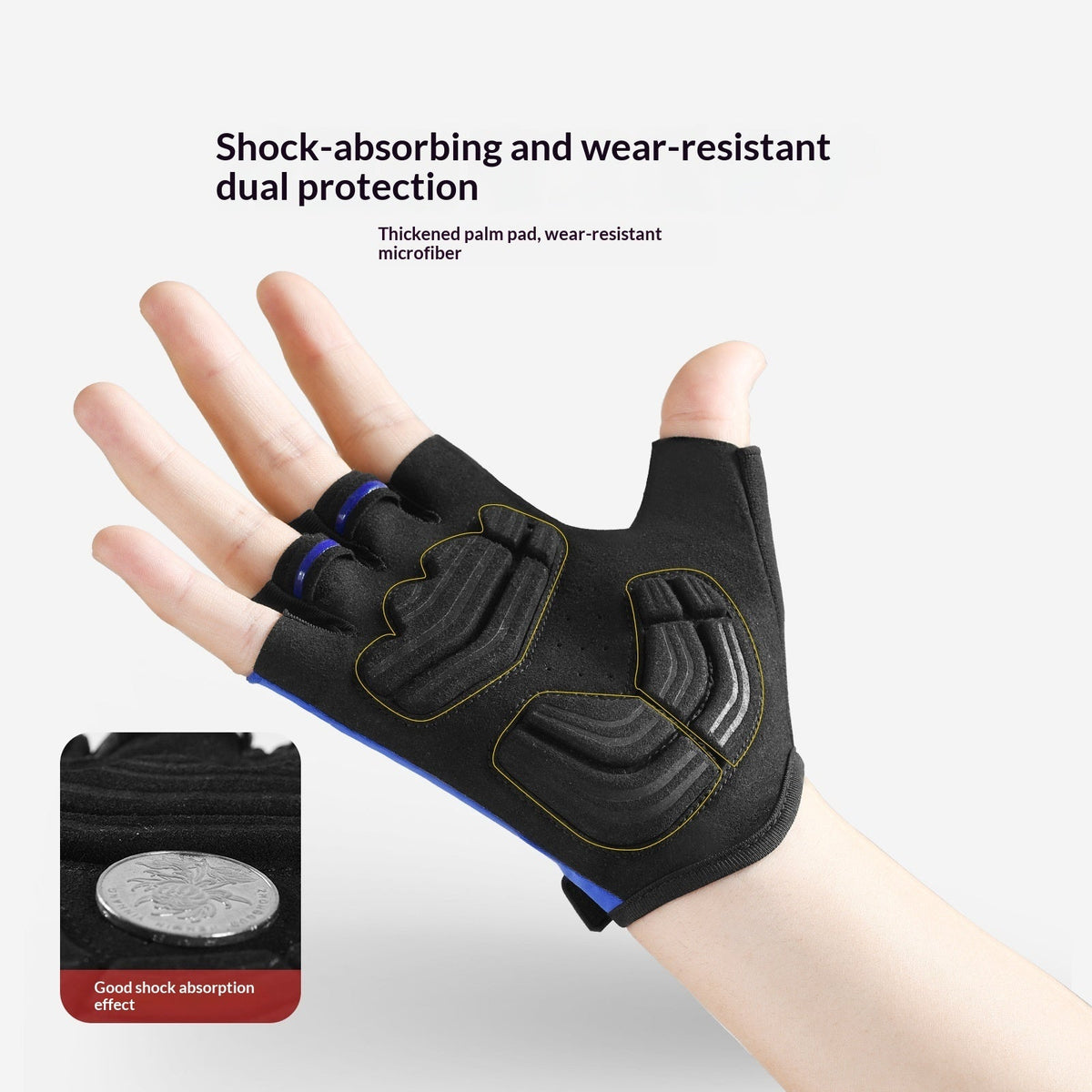 Breathable Anti-slip Unisex Road Bike Half-finger Gloves